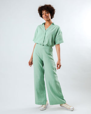 Bubble Wide Leg Light Green