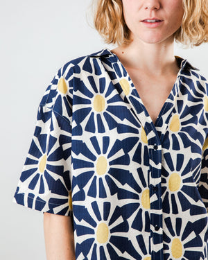 Marisol Cropped Blouse Navy