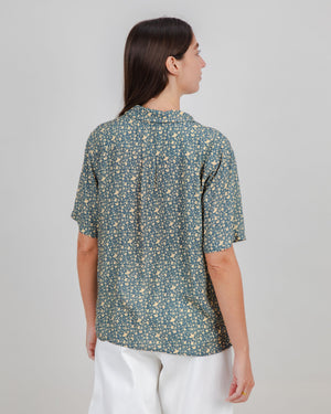 Peanuts Woodstock Aloha Blouse Navy