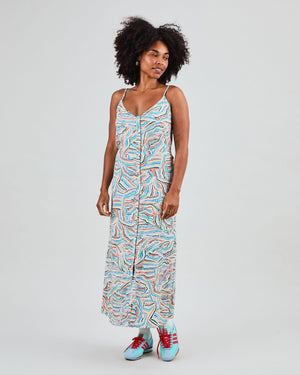 Messy Stripes Strap Dress