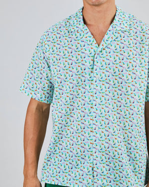 Marbles Aloha Shirt White