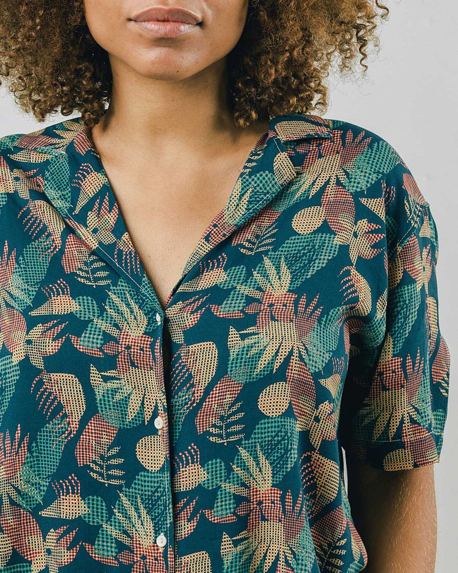 Blouse Flower Vichy Navy