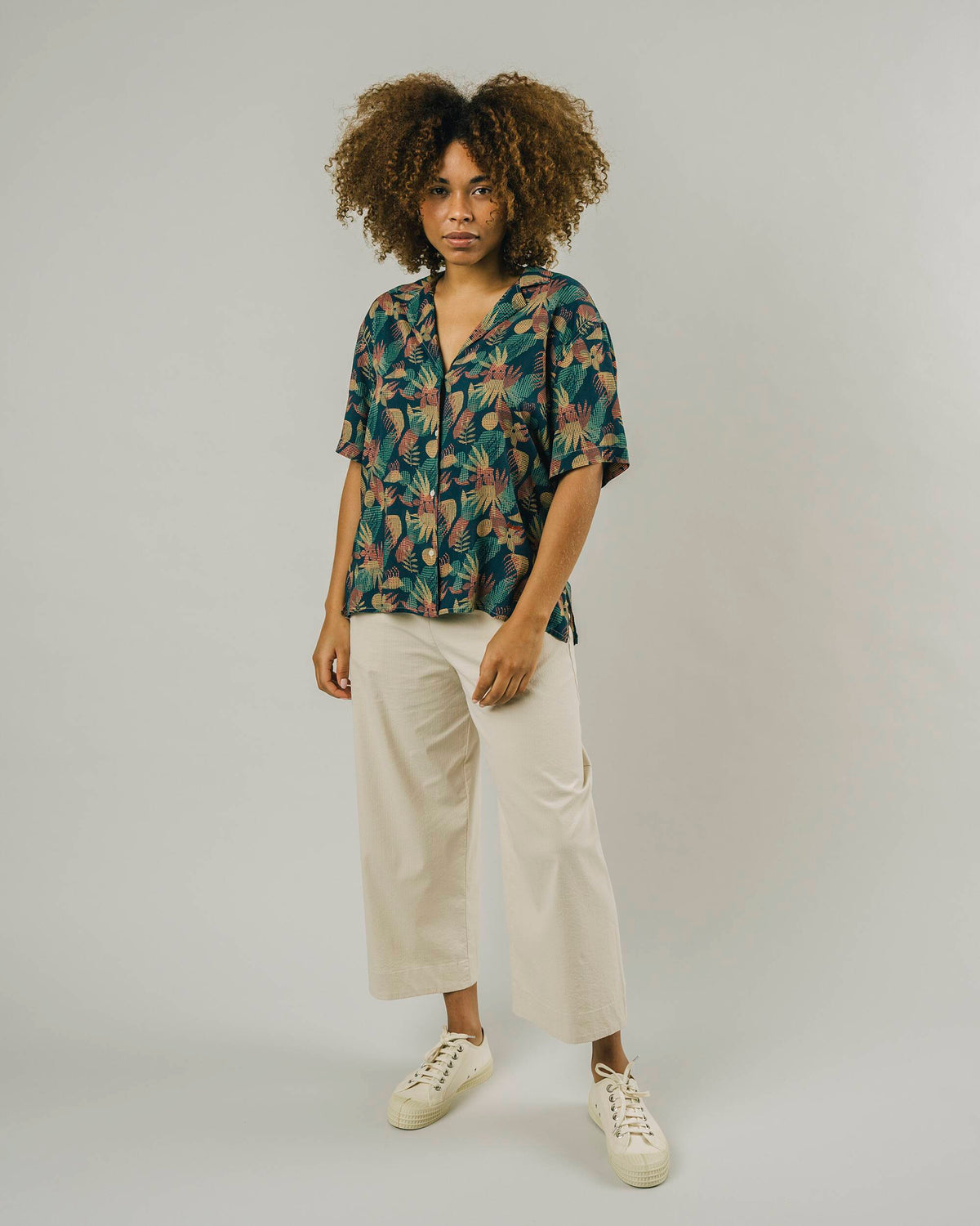 Blouse Flower Vichy Navy