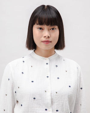 Bloom Boho Cotton Blouse Ecru