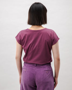 Dusk Scoop Cotton Tee Grape