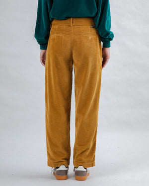 Corduroy Pleated Pants Camel