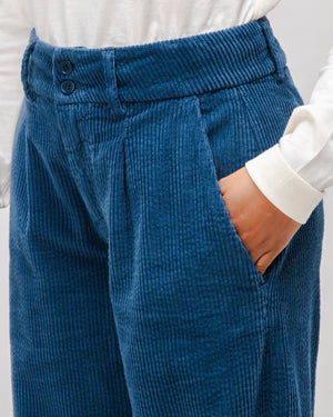 Corduroy Pleated Pants Indigo