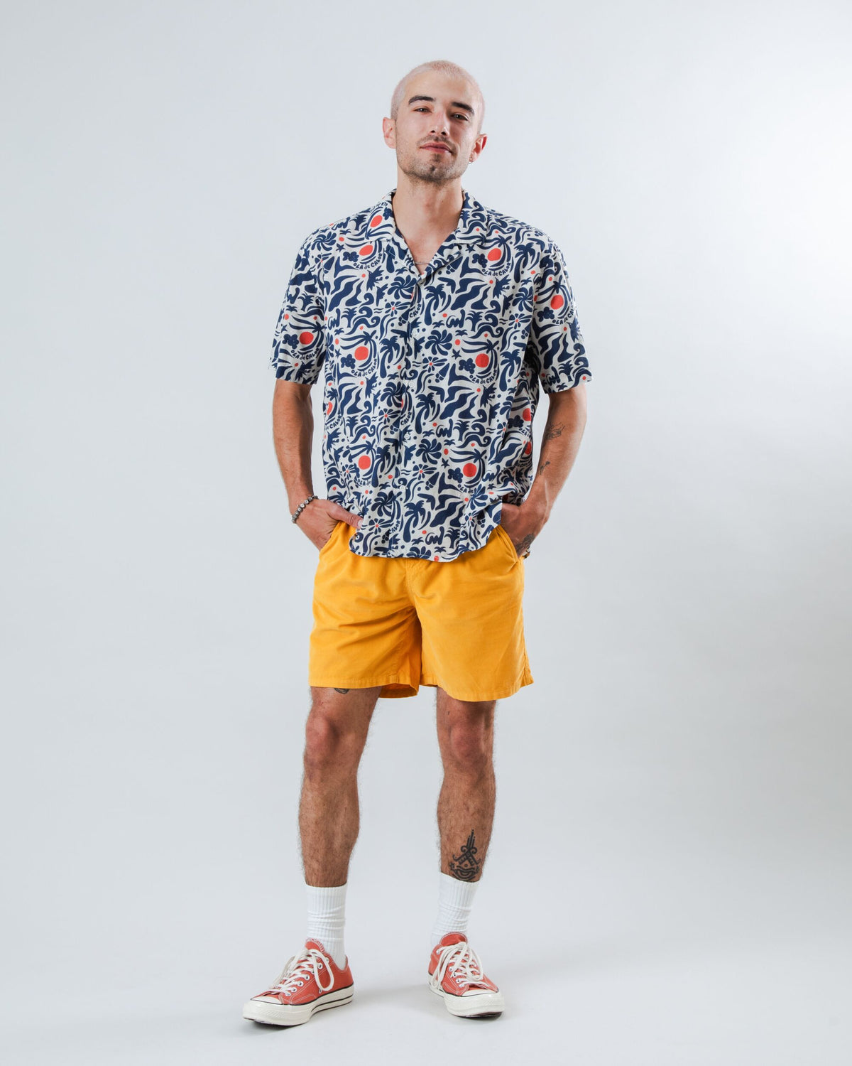 Ola de Calor Aloha Shirt Navy