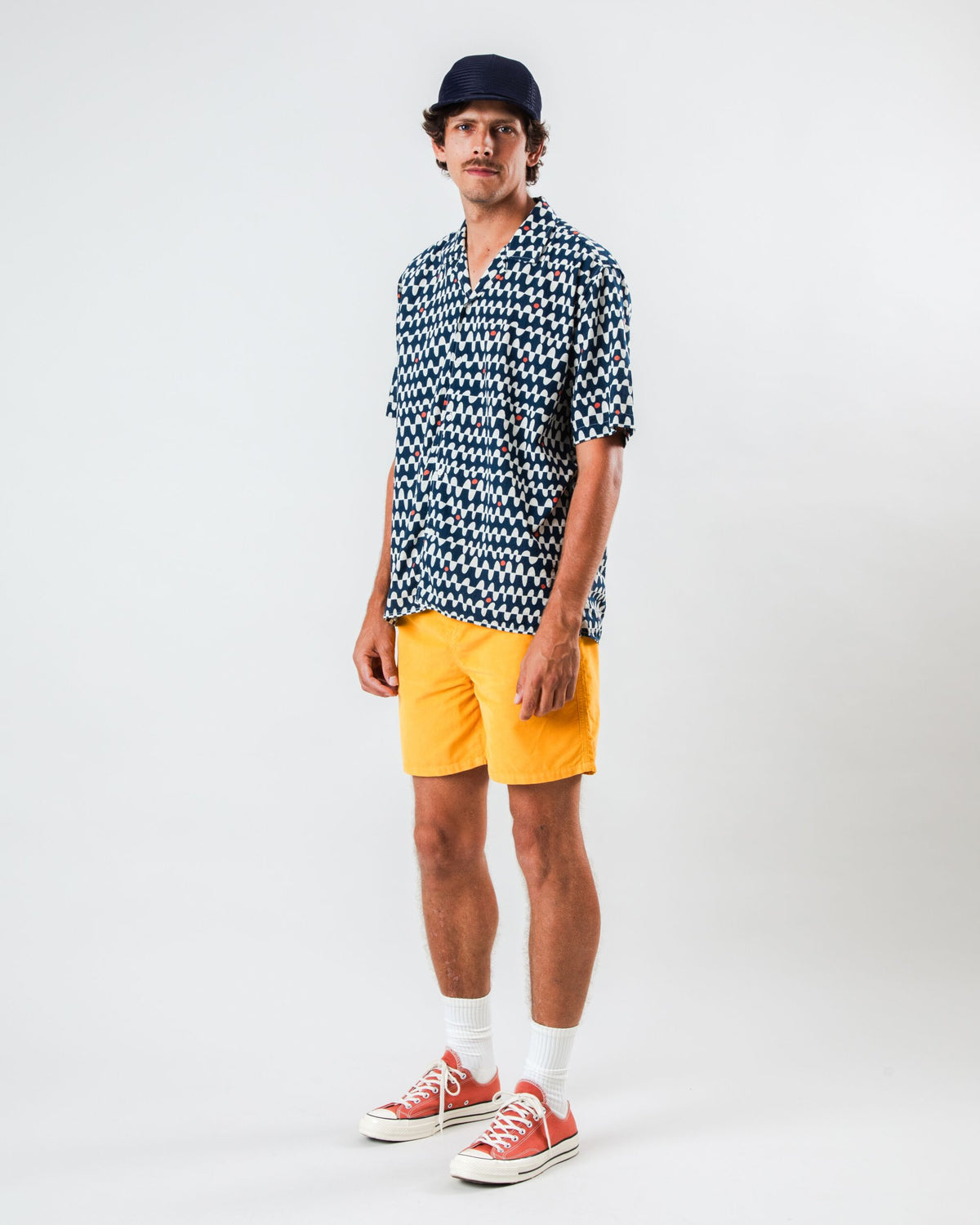 Sunset Aloha Shirt Navy