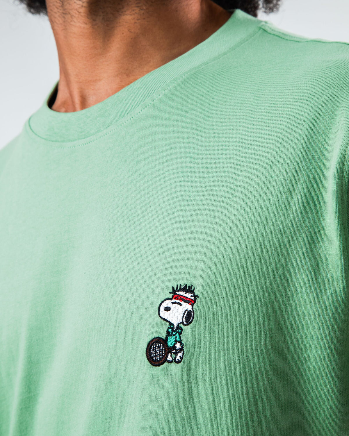 Peanuts Tennis Snoopy T-shirt Light Green