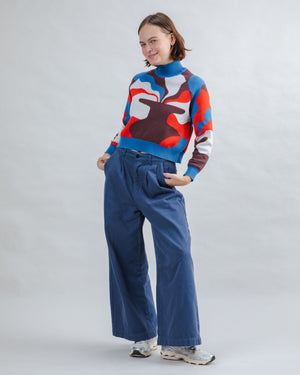 Jacquard Cropped Sweater Sobremesa