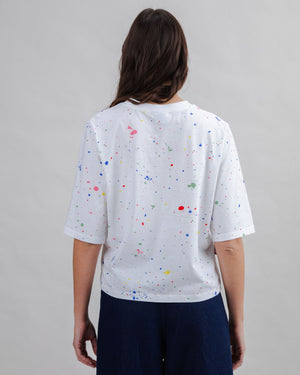 Splash Paint Squared Tee White