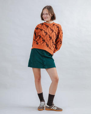 Bombon Allover Rounded Sweatshirt Brown