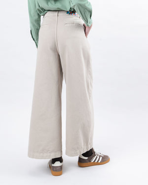 Wide Leg Pants Ecru