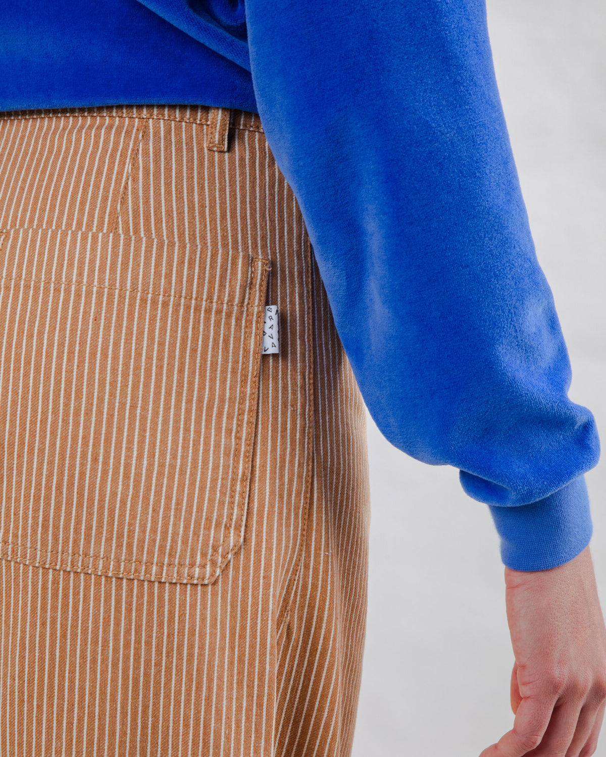 Stripes Straight Leg Pants Camel