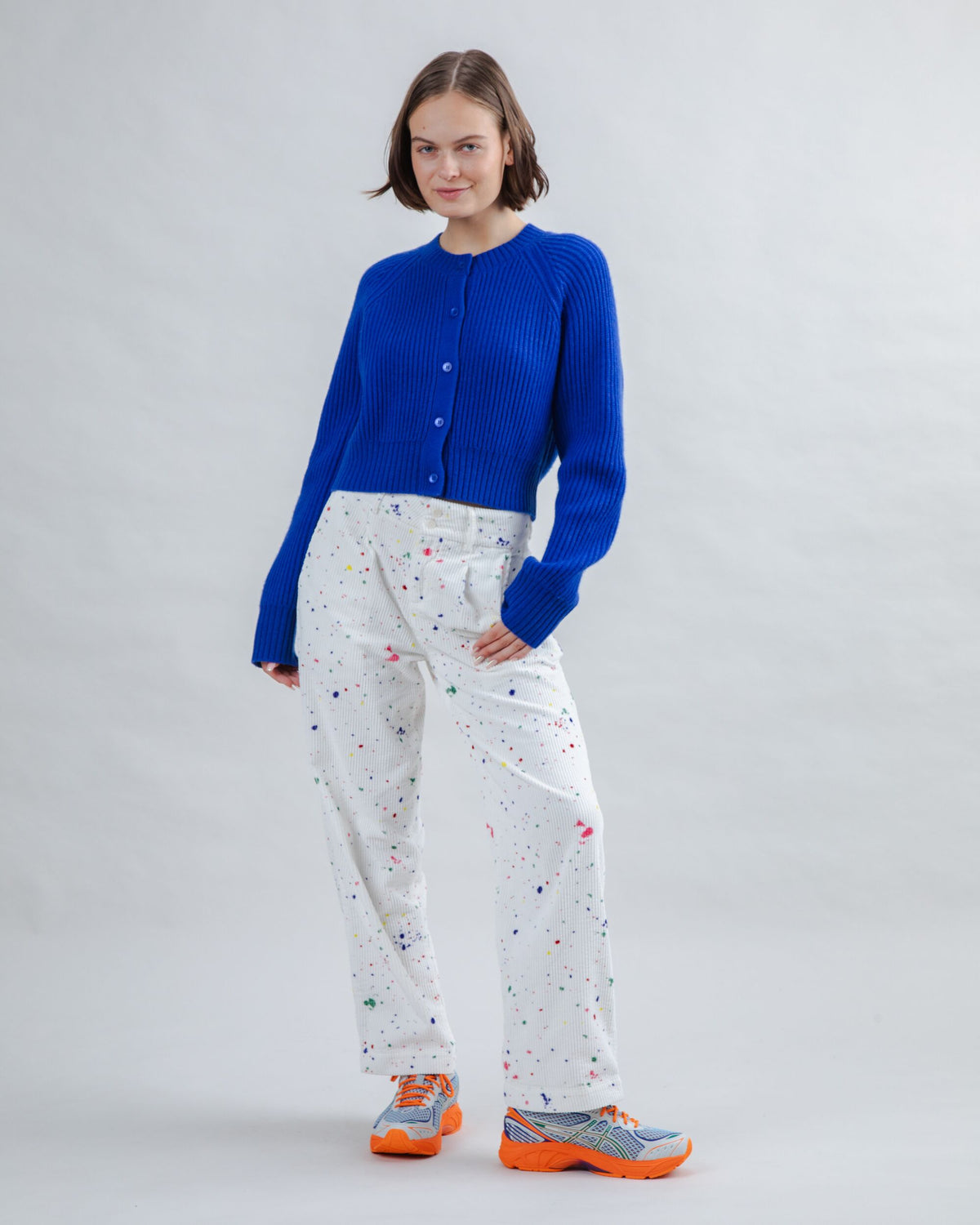 Splash Paint Corduroy Pleated Pants