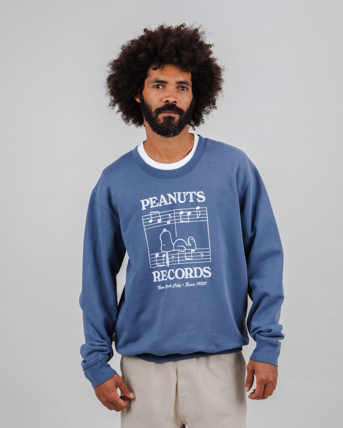 Peanuts Classic Records Sweatshirt Blue