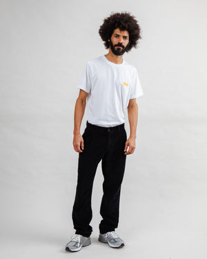 Corduroy Pleated Chino Pants Black