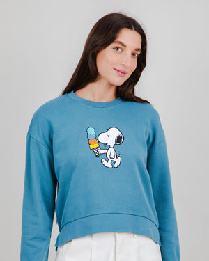 Peanuts Icecream Sweatshirt Blue