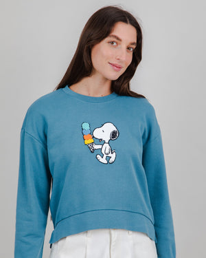 Peanuts Icecream Sweatshirt Blue
