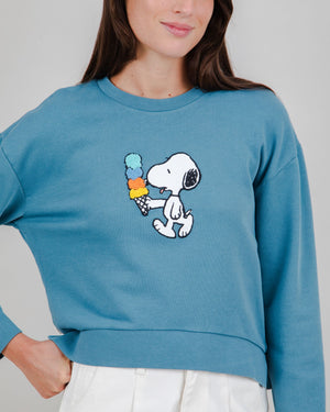 Peanuts Icecream Sweatshirt Blue