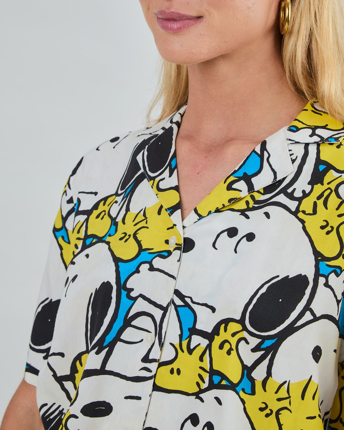 Peanuts Freehugs Aloha Blouse Blue