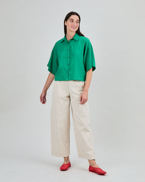 Boxy Squared Blouse Green