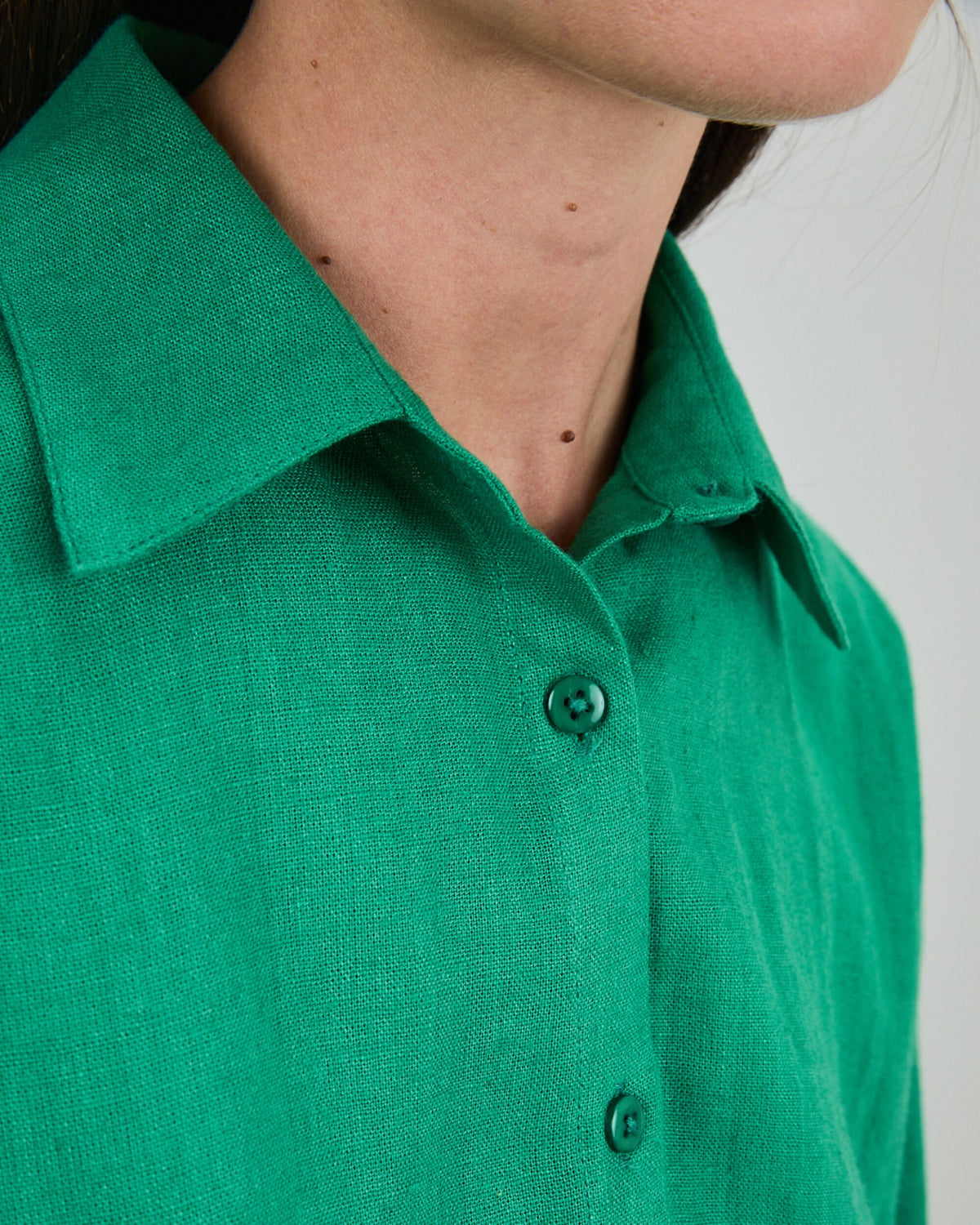 Boxy Squared Blouse Green