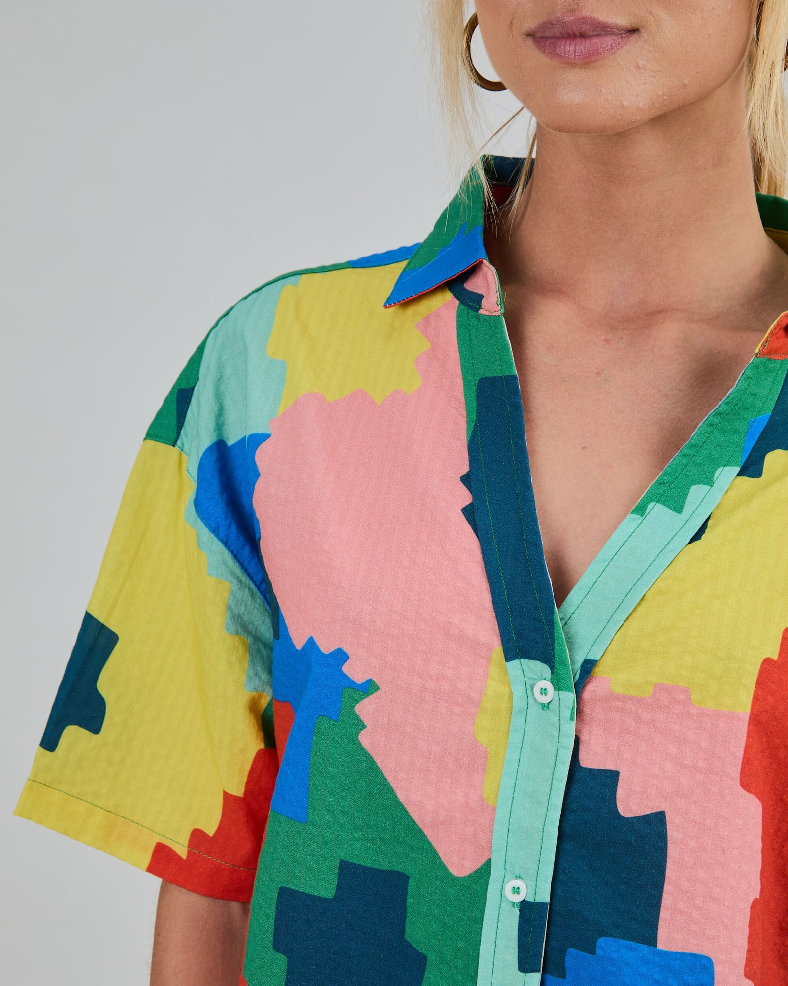 Maxi Flower Oversize Cropped Blouse