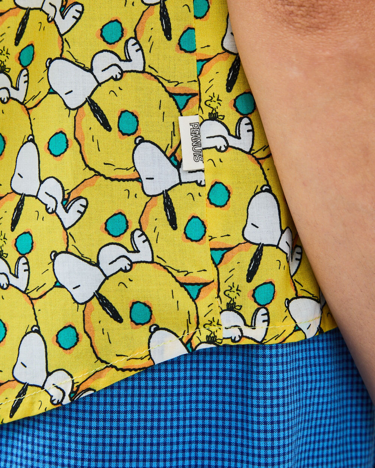 Peanuts Donuts Oversize Cropped Blouse Yellow