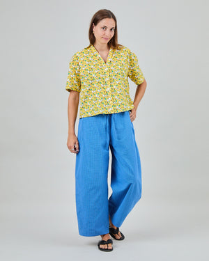 Peanuts Donuts Oversize Cropped Blouse Yellow