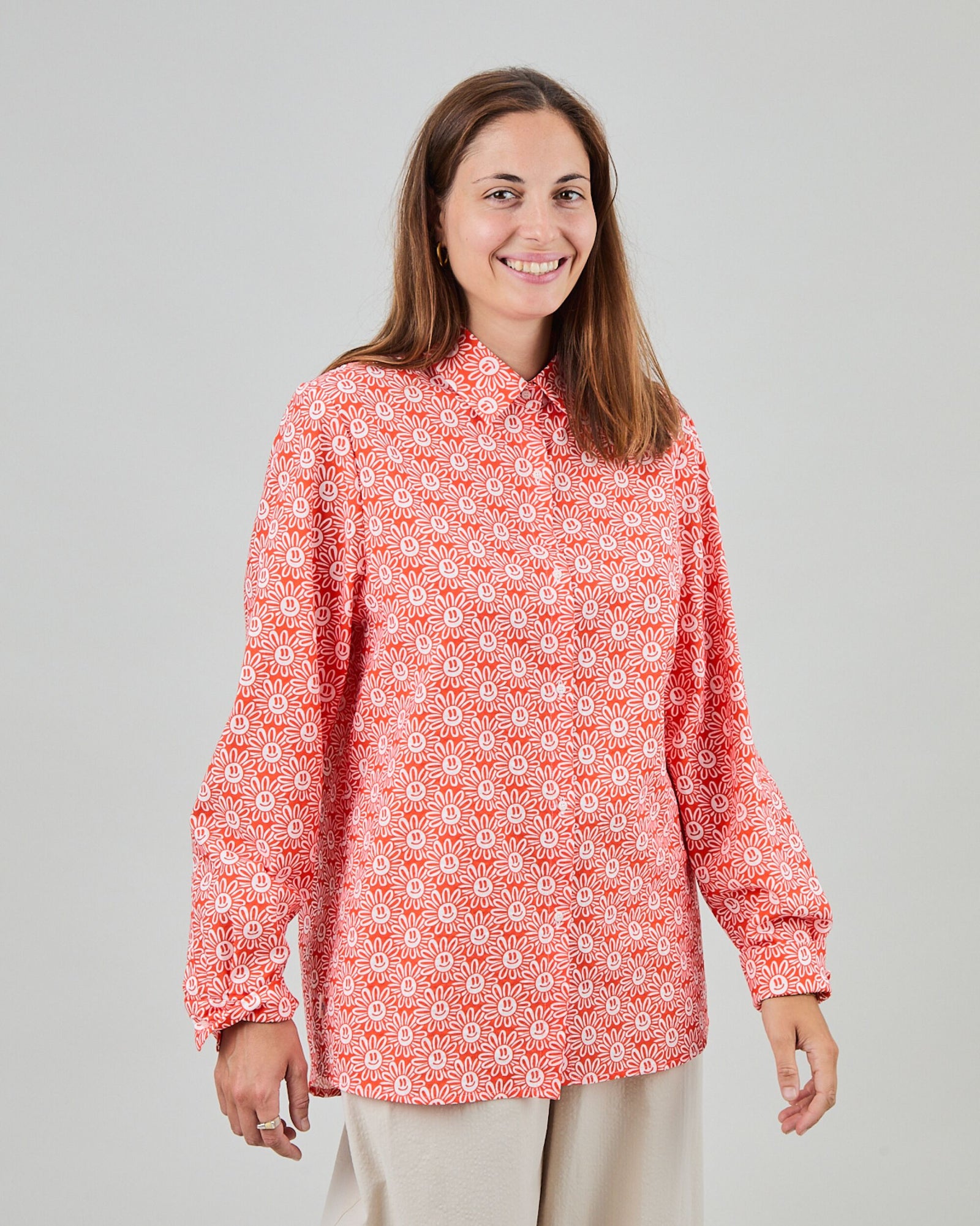 Asis Percales Daisy Regular Blouse Red