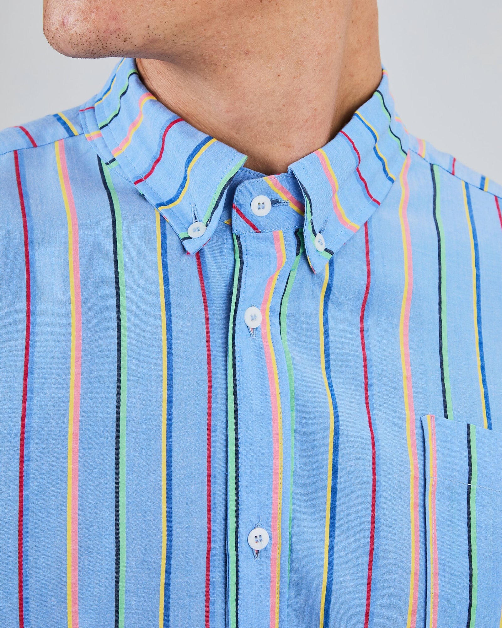 Multicolor Stripes Boxy Man Shirt