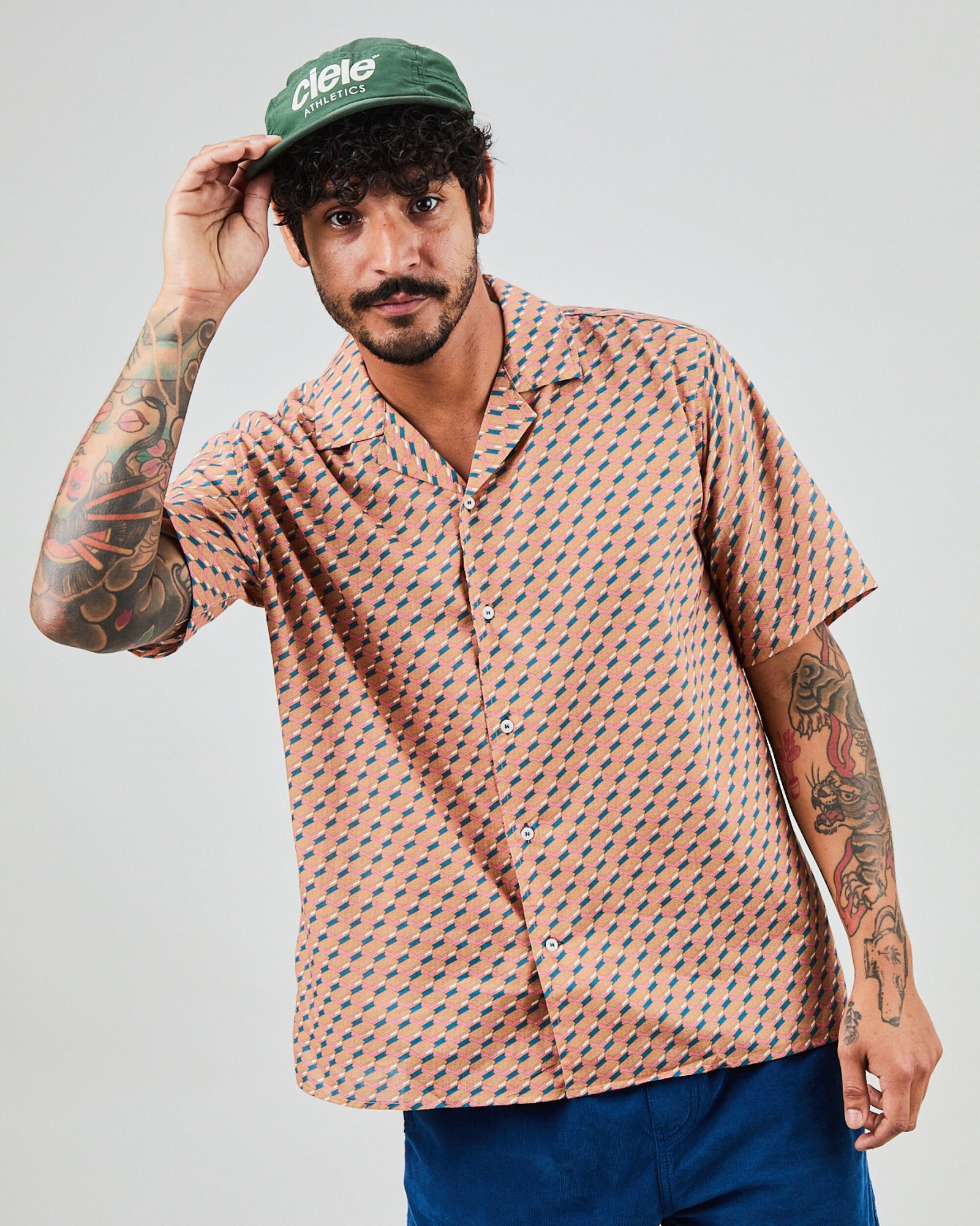 Icecream Sandwich Aloha Shirt Blue