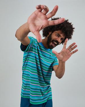 Stripes Regular T-Shirt Blue