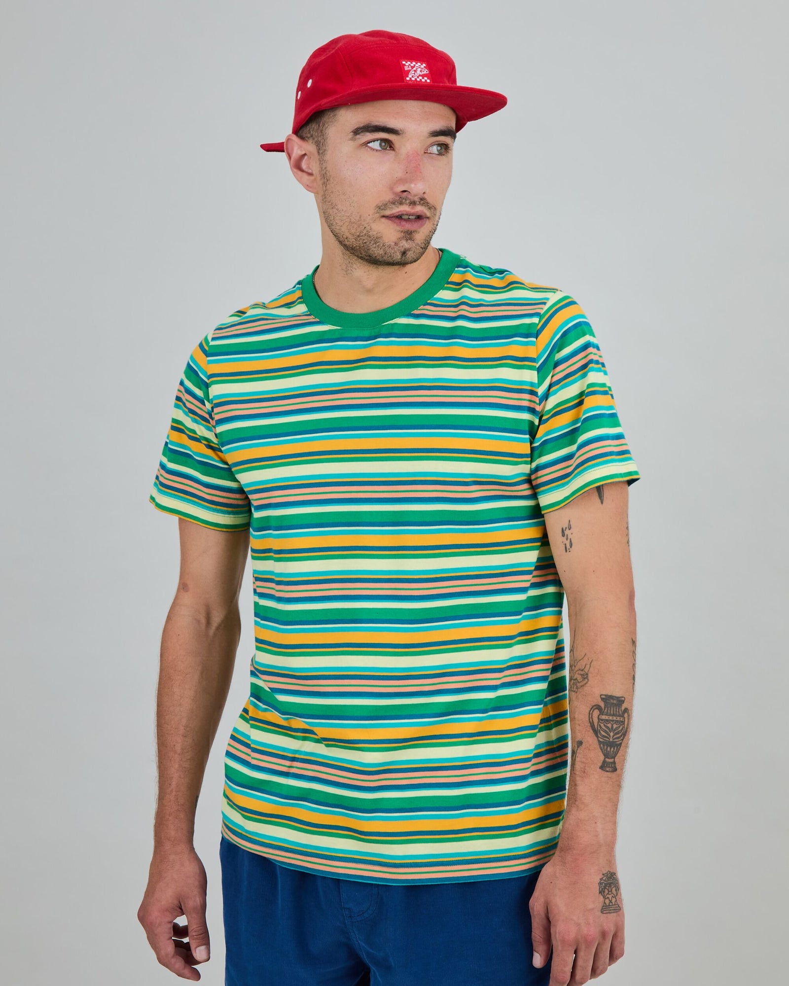 Stripes Regular T-Shirt Green