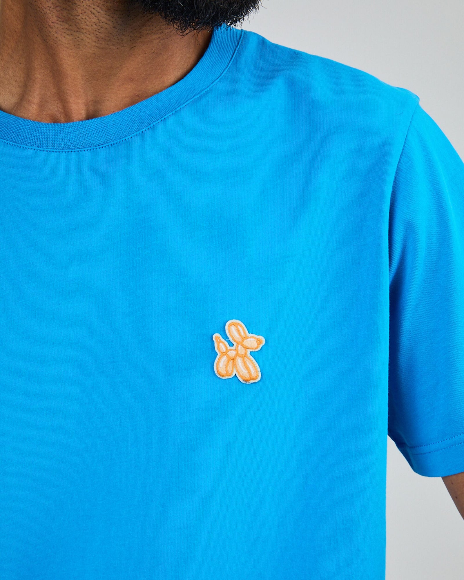 Doggy Balloon Patch T-Shirt Blue