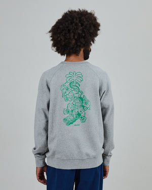 Asis Percales Crocodylus Sweatshirt Grey Melange