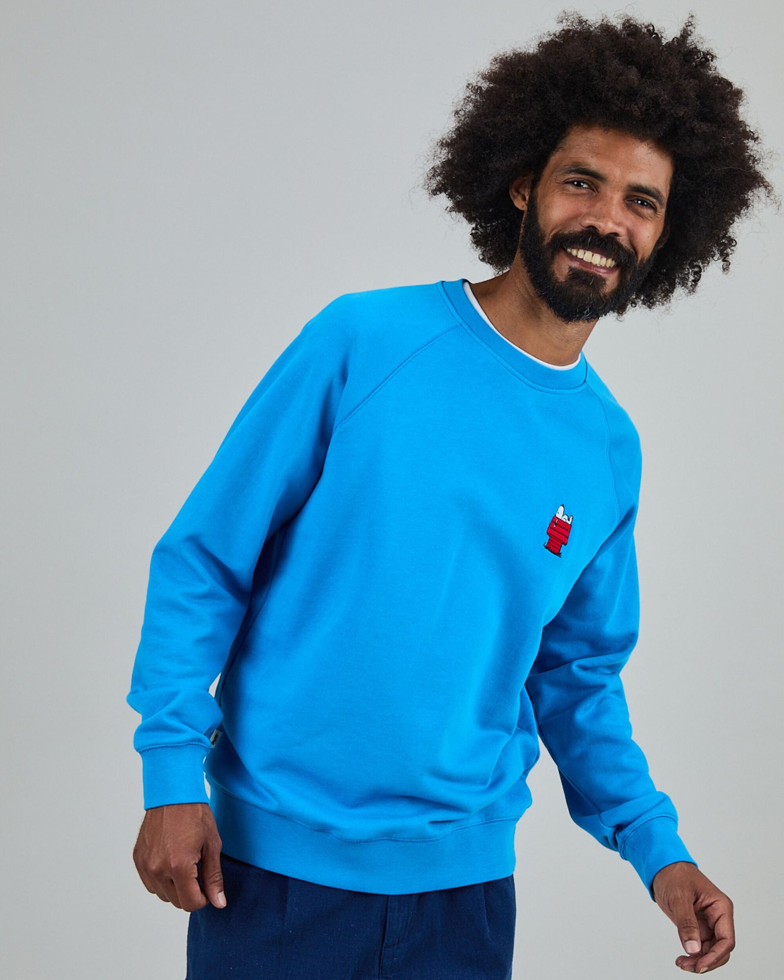 Peanuts Snoopy Doghouse Sweatshirt Blue