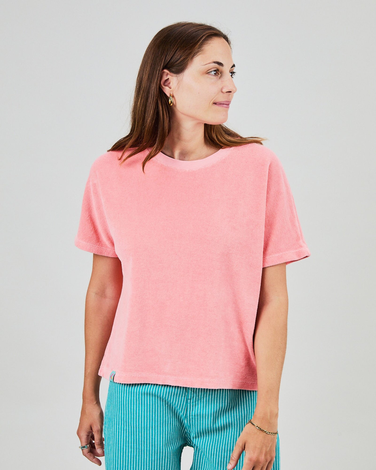 Terry oversize Tee Peach
