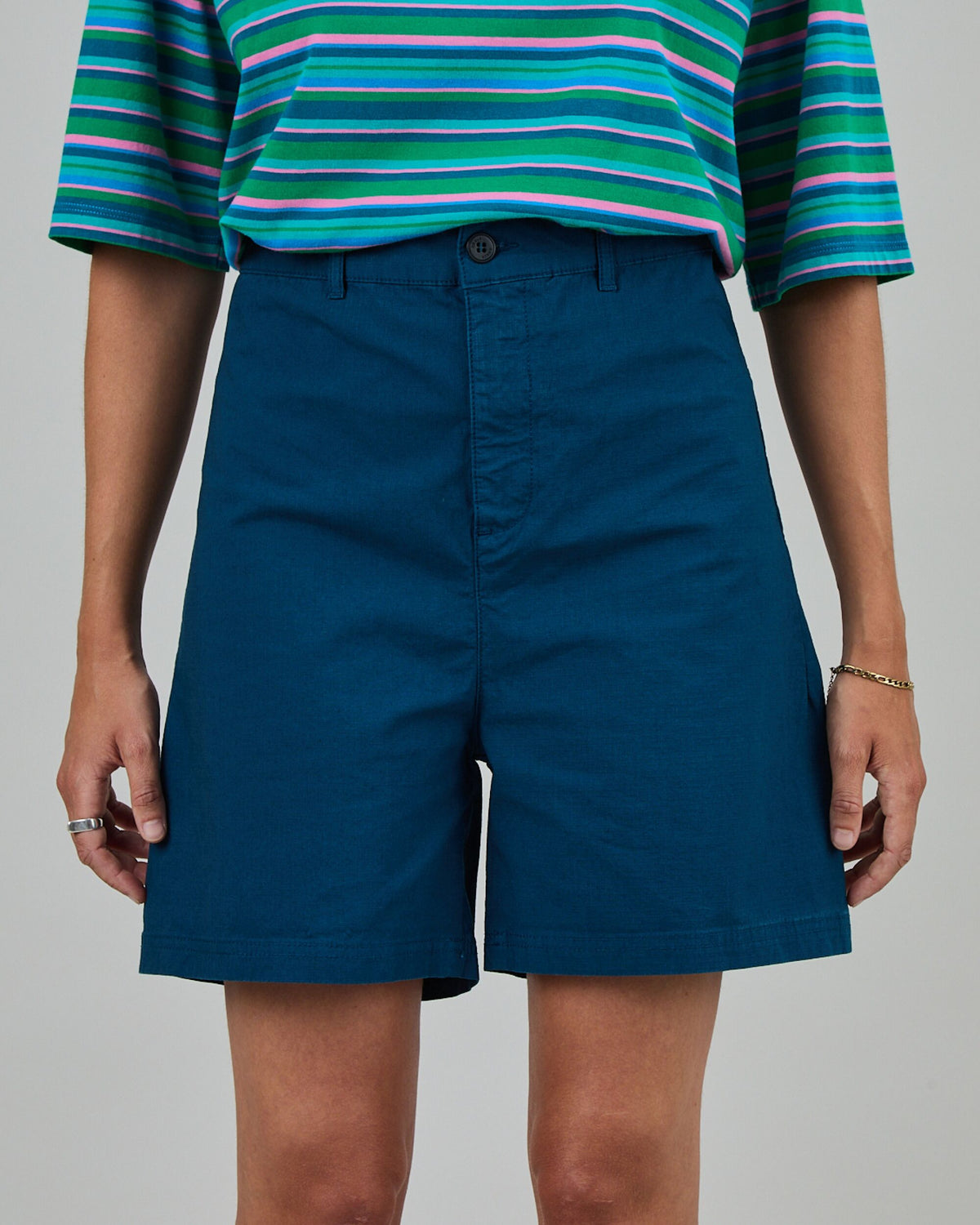 High Waist Shorts Blue