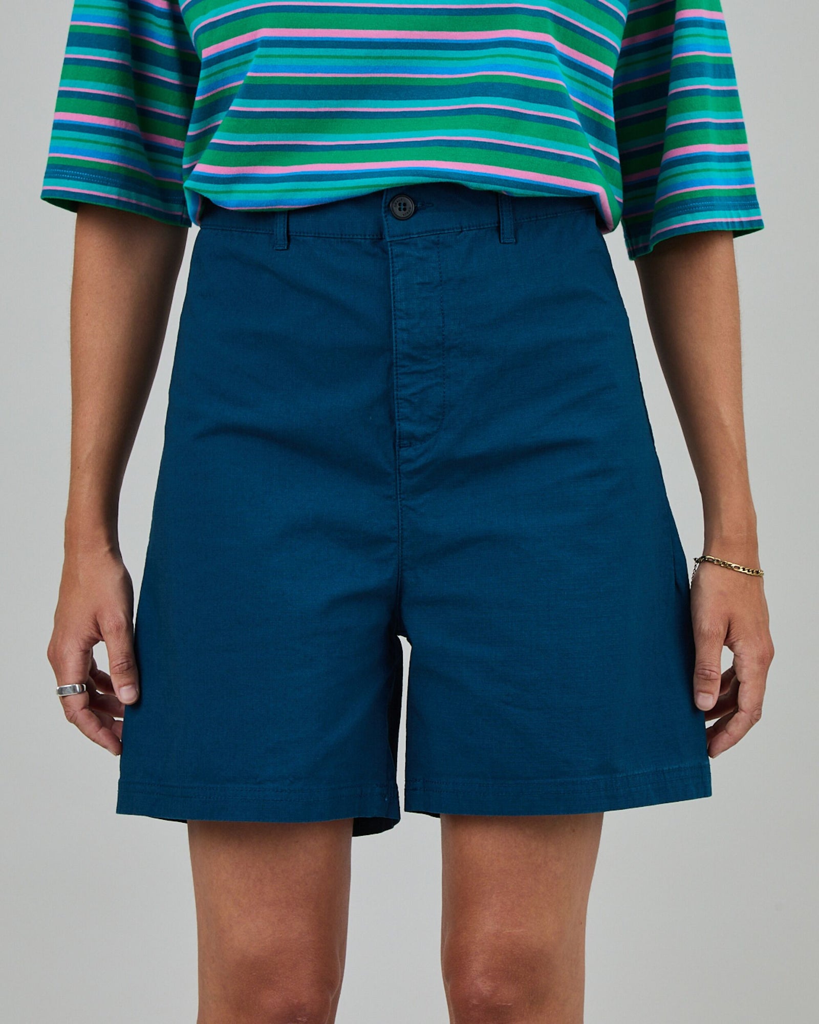 High Waist Shorts Blue