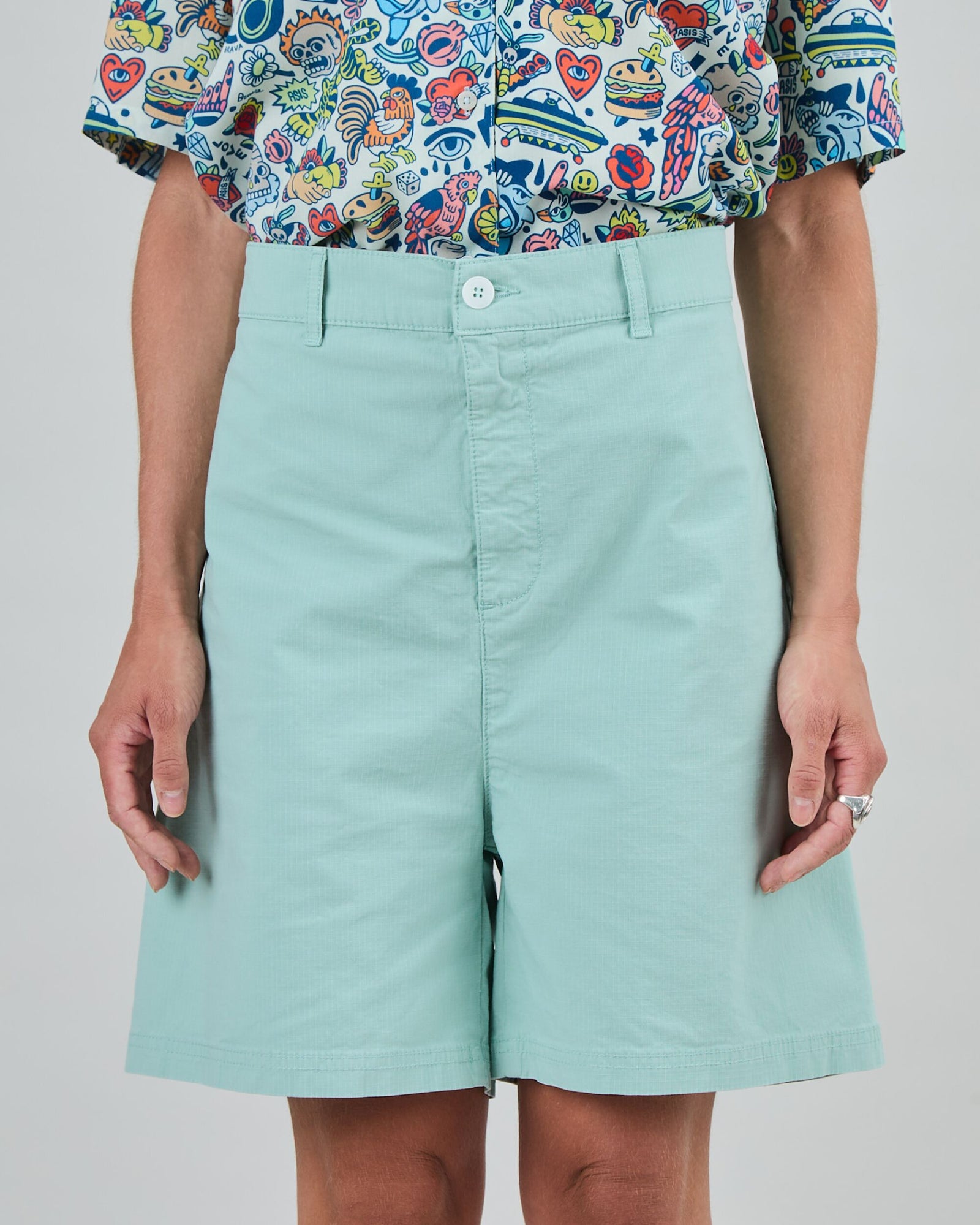 High Waist Shorts Green