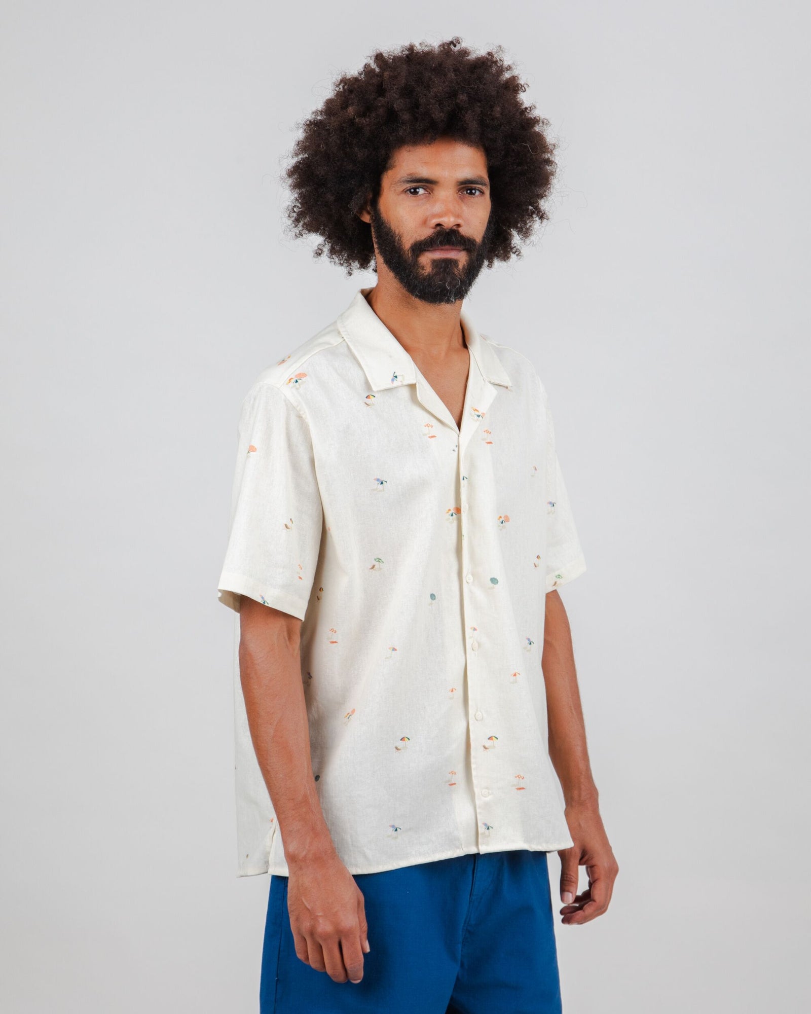 Beach please Aloha shirt Ecru