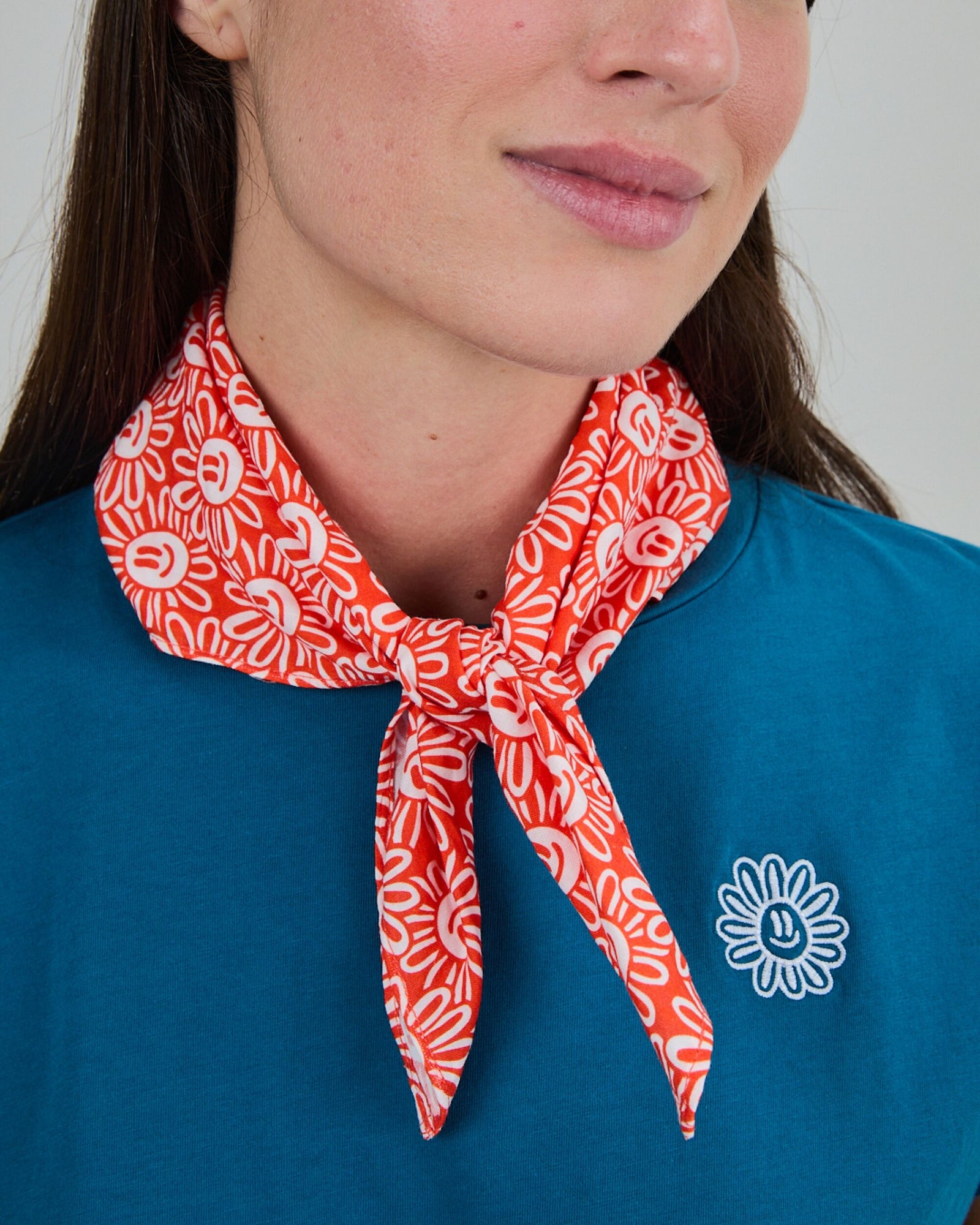 Asis Percales Daisy Cotton Scarf