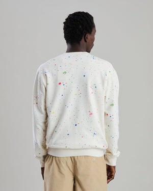 Splash Paint Sweatshirt Ecru
