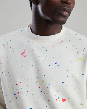 Splash Paint Sweatshirt Ecru