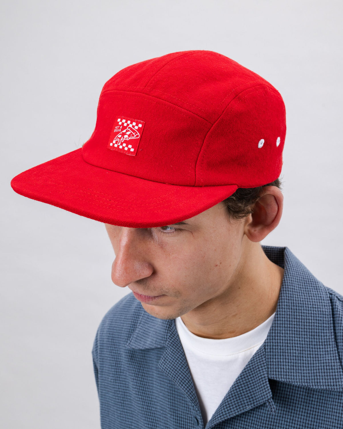 Cotton 5 Panel Cap Red