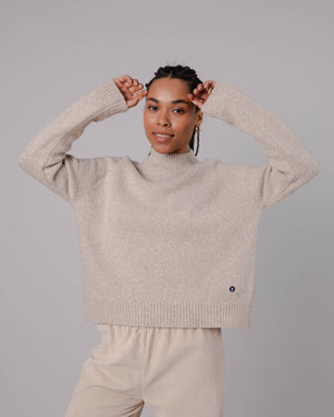 Perkins Wool Cropped Sweater Beige