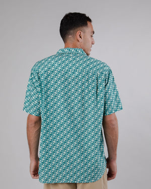 Tiles Aloha Cotton Shirt Ocean